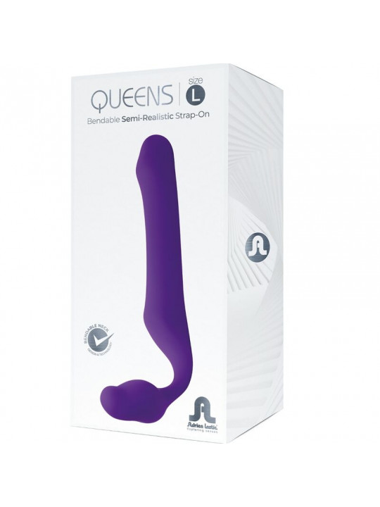 ADRIEN LASTIC - QUEENS STRAP-ON FLESSIBILE VIOLA TAGLIA L