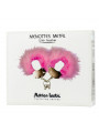 ADRIEN LASTIC - MANETTE IN METALLO CON PIUME ROSA