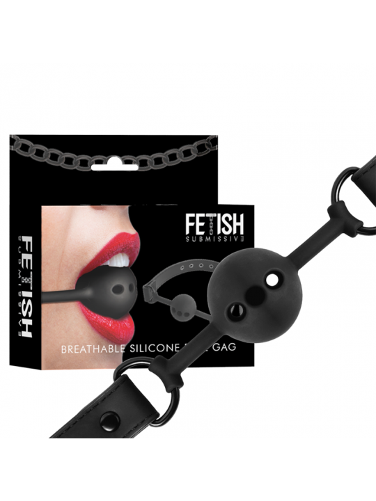 FETISH SUBMISSIVE BONDAGE - BALL GAG IN SILICONE TRASPIRANTE