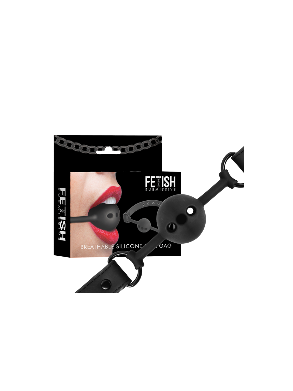 FETISH SUBMISSIVE BONDAGE - BALL GAG IN SILICONE TRASPIRANTE