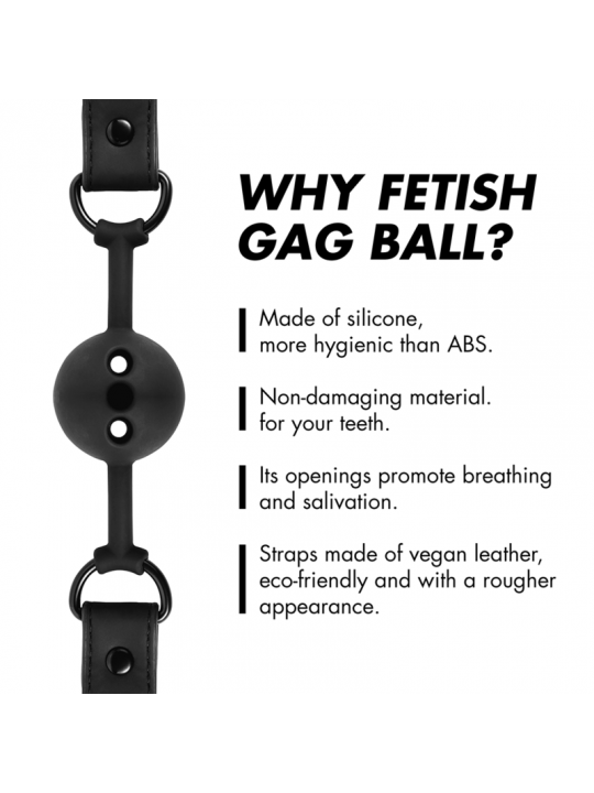 FETISH SUBMISSIVE BONDAGE - BALL GAG IN SILICONE TRASPIRANTE