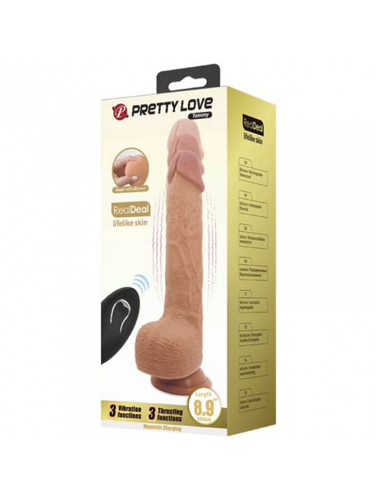 PRETTY LOVE - VIBRATORE DILDO REALISTICO TOMMY 22.5 CM