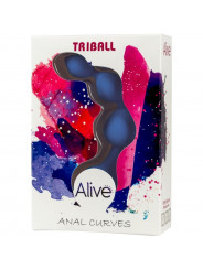 ALIVE - SFERE ANALI IN SILICONE BLU TRIBALL 15 CM