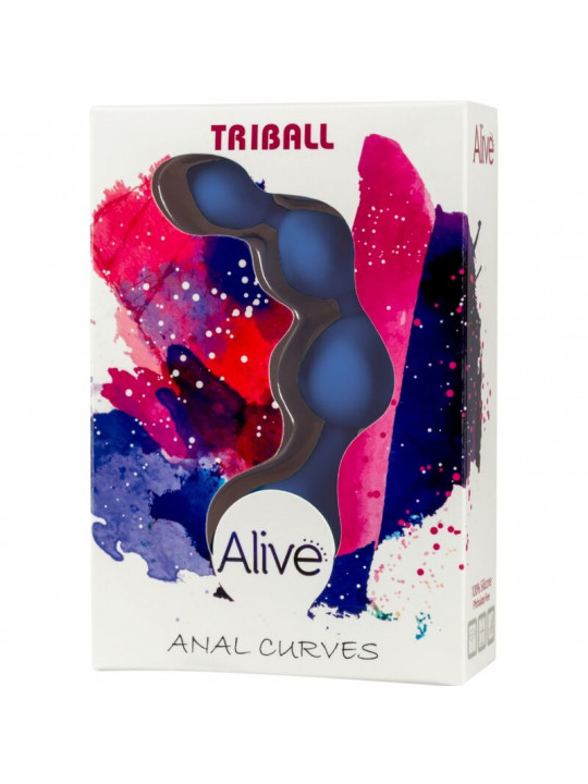 ALIVE - SFERE ANALI IN SILICONE BLU TRIBALL 15 CM