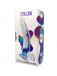 ALIVE - PENE REALISTICO STALLONE TRASPARENTE 22 CM