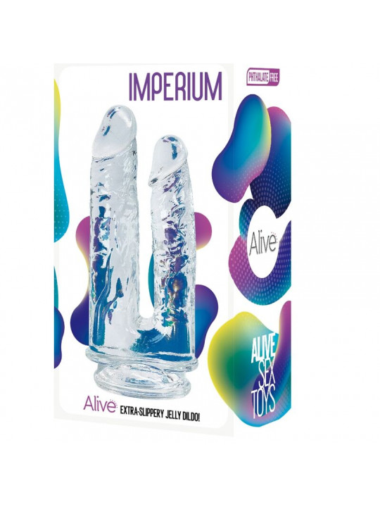 ALIVE - PENE IMPERIUM DOPPIO REALISTICO TRASPARENTE 12/14 CM