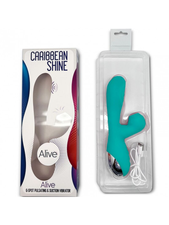 ALIVE - VIBRATORE SHINE CARIBBEAN E VENTOSA BLU