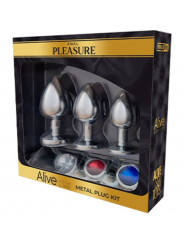 ALIVE - KIT PIACERE ANALE 3 PLUG METAL