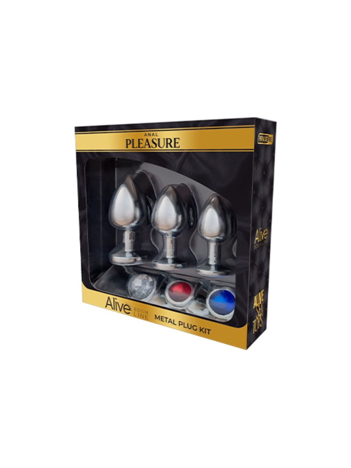 ALIVE - KIT PIACERE ANALE 3 PLUG METAL