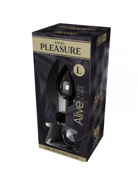 ALIVE - PIACERE ANALE MINI PLUG METAL NERO TAGLIA L