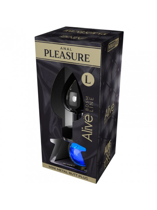 ALIVE - PIACERE ANALE MINI PLUG METAL BLU TAGLIA L