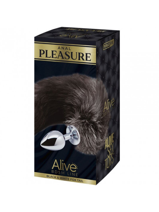 ALIVE - PLUG PIACERE ANALE IN METALLO FOX TAIL TAGLIA M