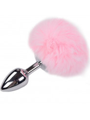 ALIVE - PLUG PIACERE ANALE METALLO LISCIO ROSA FLUFFY TAGLIA S