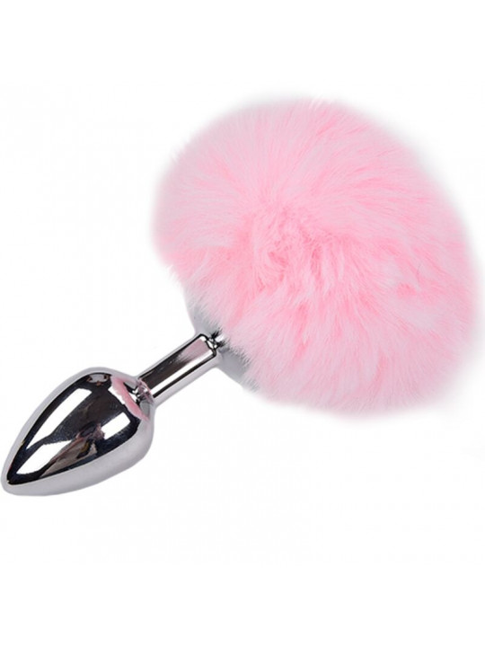 ALIVE - PLUG PIACERE ANALE METALLO LISCIO ROSA FLUFFY TAGLIA S