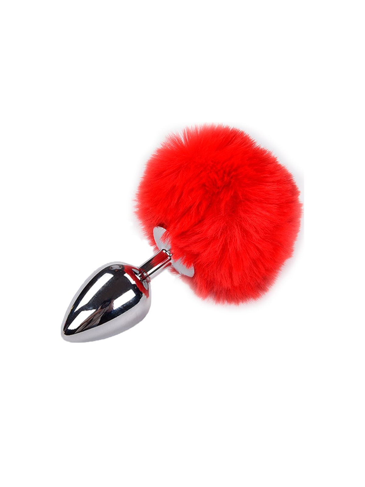 ALIVE - PLUG PIACERE ANALE METALLO LISCIO ROSSO FLUFFY TAGLIA S