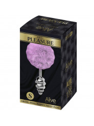 ALIVE - PLUG PIACERE ANALE SPIRALE METALLO FLUFFY VIOLA TAGLIA S