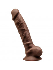 SILEXD - MODELLO 1 PENE REALISTICO PREMIUM SILEXPAN SILICONE MARRONE 23 CM