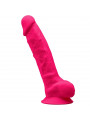 SILEXD - MODELLO 1 PENE REALISTICO PREMIUM SILEXPAN SILICONE FUCSIA 23 CM