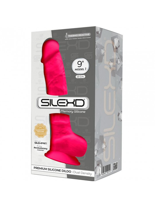 SILEXD - MODELLO 1 PENE REALISTICO PREMIUM SILEXPAN SILICONE FUCSIA 23 CM