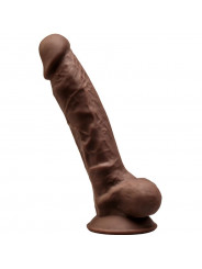 SILEXD - MODELLO 1 PENE REALISTICO PREMIUM SILEXPAN SILICONE MARRONE 17.5 CM