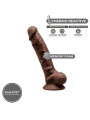 SILEXD - MODELLO 1 PENE REALISTICO PREMIUM SILEXPAN SILICONE MARRONE 17.5 CM