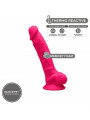 SILEXD - MODELLO 1 PENE REALISTICO PREMIUM SILEXPAN SILICONE FUCSIA 17.5 CM