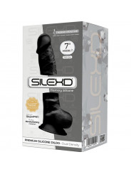 SILEXD - MODELLO 1 PENE REALISTICO PREMIUM SILEXPAN SILICONE NERO 17.5 CM