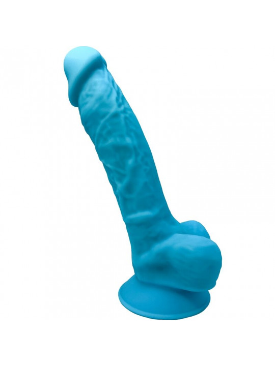 SILEXD - MODELLO 1 PENE REALISTICO PREMIUM SILEXPAN SILICONE BLU 17.5 CM