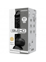 SILEXD - MODELLO 1 PENE REALISTICO PREMIUM SILEXPAN SILICONE NERO 24 CM