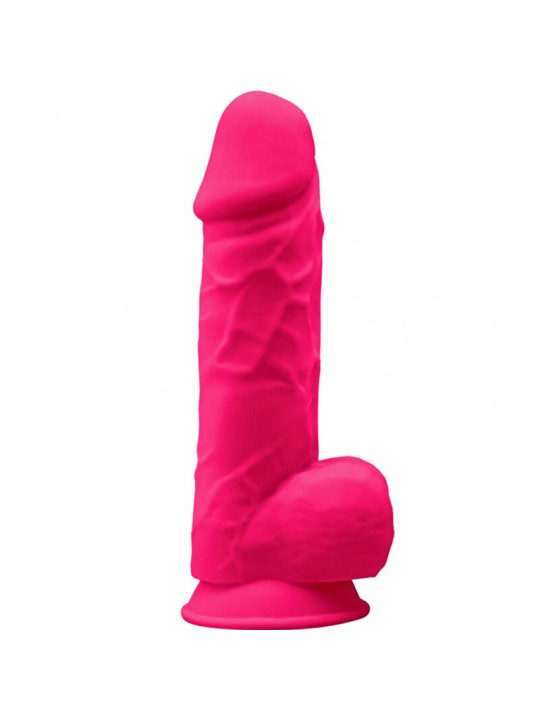 SILEXD - MODELLO 1 PENE REALISTICO PREMIUM SILEXPAN SILICONE FUCSIA 21.5 CM