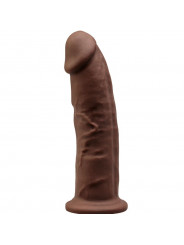 SILEXD - MODELLO 2 PENE REALISTICO PREMIUM SILEXPAN SILICONE MARRONE 23 CM