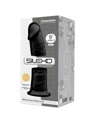 SILEXD - MODELLO 2 PENE REALISTICO PREMIUM SILEXPAN SILICONE NERO 23 CM