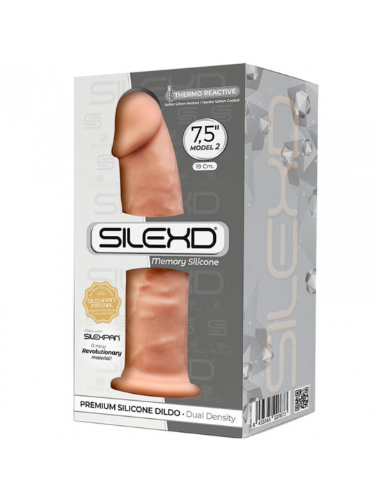 SILEXD - MODELLO 2 PENE REALISTICO PREMIUM SILEXPAN SILICONE 19 CM