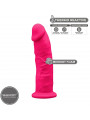 SILEXD - MODELLO 2 PENE REALISTICO PREMIUM SILEXPAN SILICONE FUCSIA 19 CM