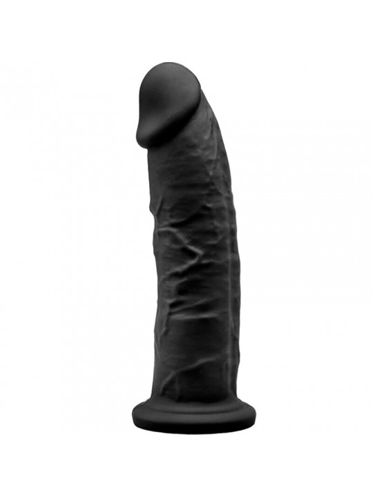 SILEXD - MODELLO 2 PENE REALISTICO PREMIUM SILEXPAN SILICONE NERO 19 CM