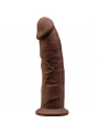 SILEXD - MODELLO 2 PENE REALISTICO PREMIUM SILEXPAN SILICONE MARRONE 15 CM