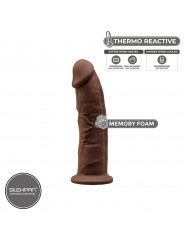 SILEXD - MODELLO 2 PENE REALISTICO PREMIUM SILEXPAN SILICONE MARRONE 15 CM