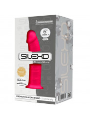 SILEXD - MODELLO 2 PENE REALISTICO PREMIUM SILEXPAN SILICONE FUCSIA 15 CM