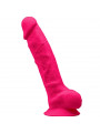 SILEXD - MODELLO 1 PENE REALISTICO PREMIUM SILEXPAN SILICONE FUCSIA 20 CM