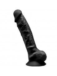 SILEXD - MODELLO 1 PENE REALISTICO PREMIUM SILEXPAN SILICONE NERO 20 CM