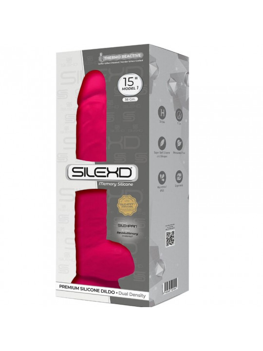 SILEXD - MODELLO 1 PENE REALISTICO PREMIUM SILEXPAN SILICONE FUCSIA 38 CM