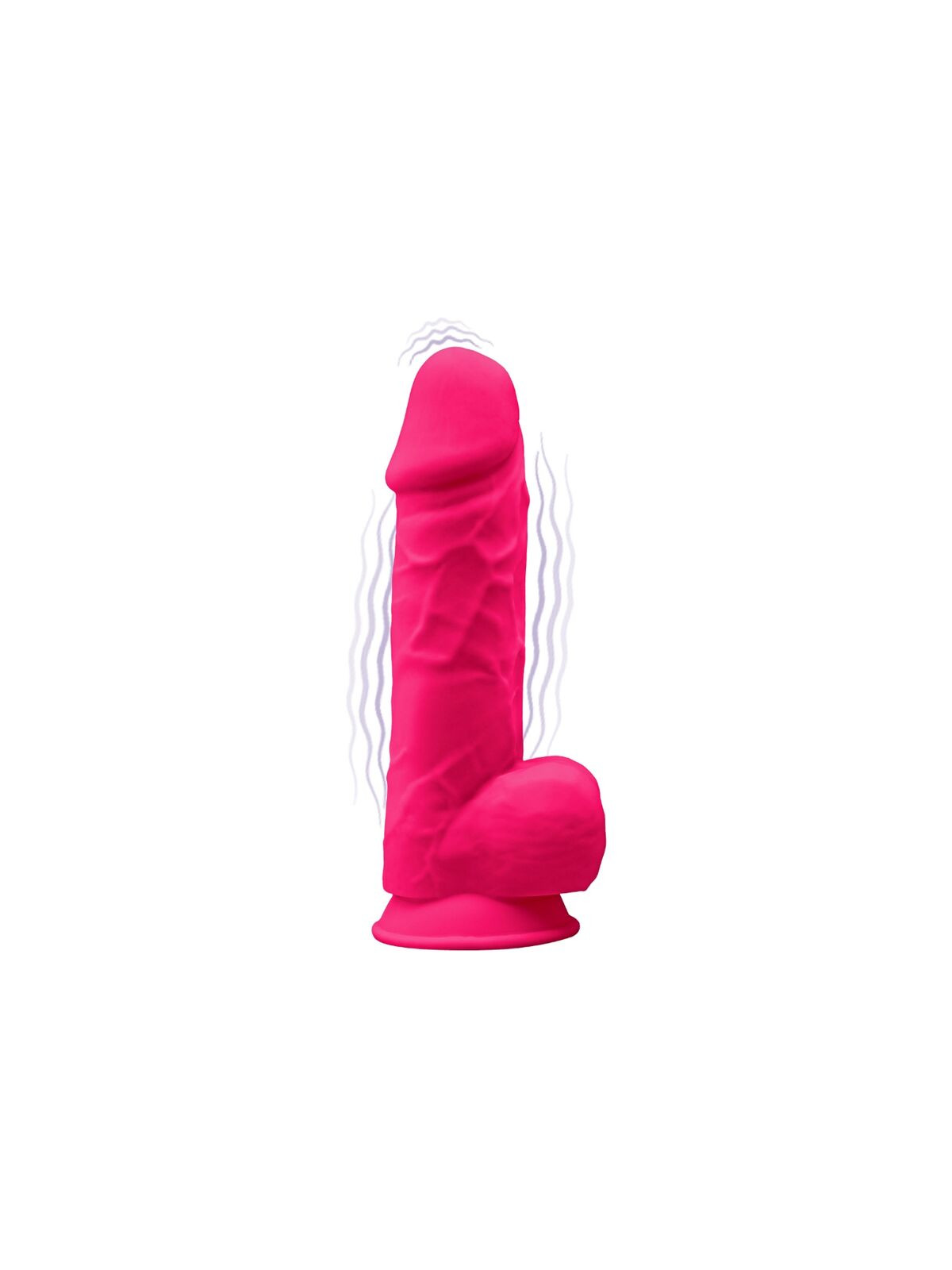 SILEXD - MODELLO 1 VIBRATORE PENE REALISTICO IN SILICONE PREMIUM SILEXPAN FUCSIA 21.5 CM