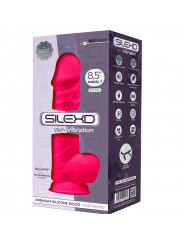 SILEXD - MODELLO 1 VIBRATORE PENE REALISTICO IN SILICONE PREMIUM SILEXPAN FUCSIA 21.5 CM