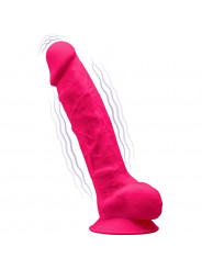 SILEXD - MODELLO 1 VIBRATORE PER PENE REALISTICO IN SILICONE PREMIUM SILEXPAN FUCSIA 20 CM