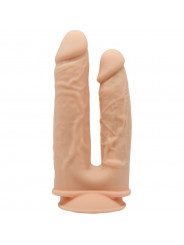 SILEXD - MODELLO 1 PENE REALISTICO VIBRATORE DOPPIA PENETRAZIONE PREMIUM SILEXPAN TELECOMANDO IN SILICONE 17.5 / 19.5 CM