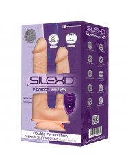 SILEXD - MODELLO 1 PENE REALISTICO VIBRATORE DOPPIA PENETRAZIONE PREMIUM SILEXPAN TELECOMANDO IN SILICONE 17.5 / 19.5 CM