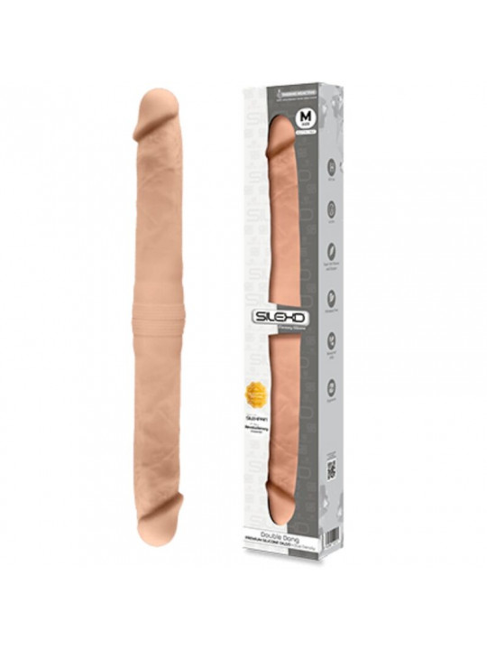 SILEXD - PENE DOPPIO REALISTICO SILICONE SILEXPAN PREMIUM 42.5 CM