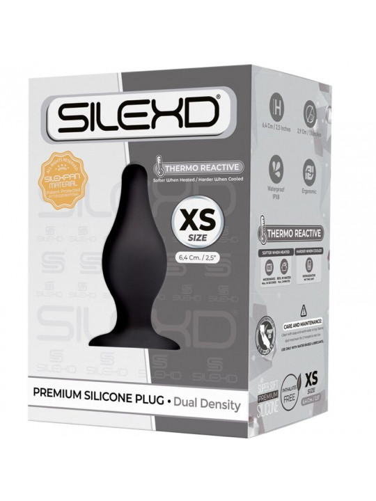 SILEXD - MODELLO 2 PLUG ANALE PREMIUM SILEXPAN SILICONE PREMIUM TERMOREATTIVO TAGLIA XS