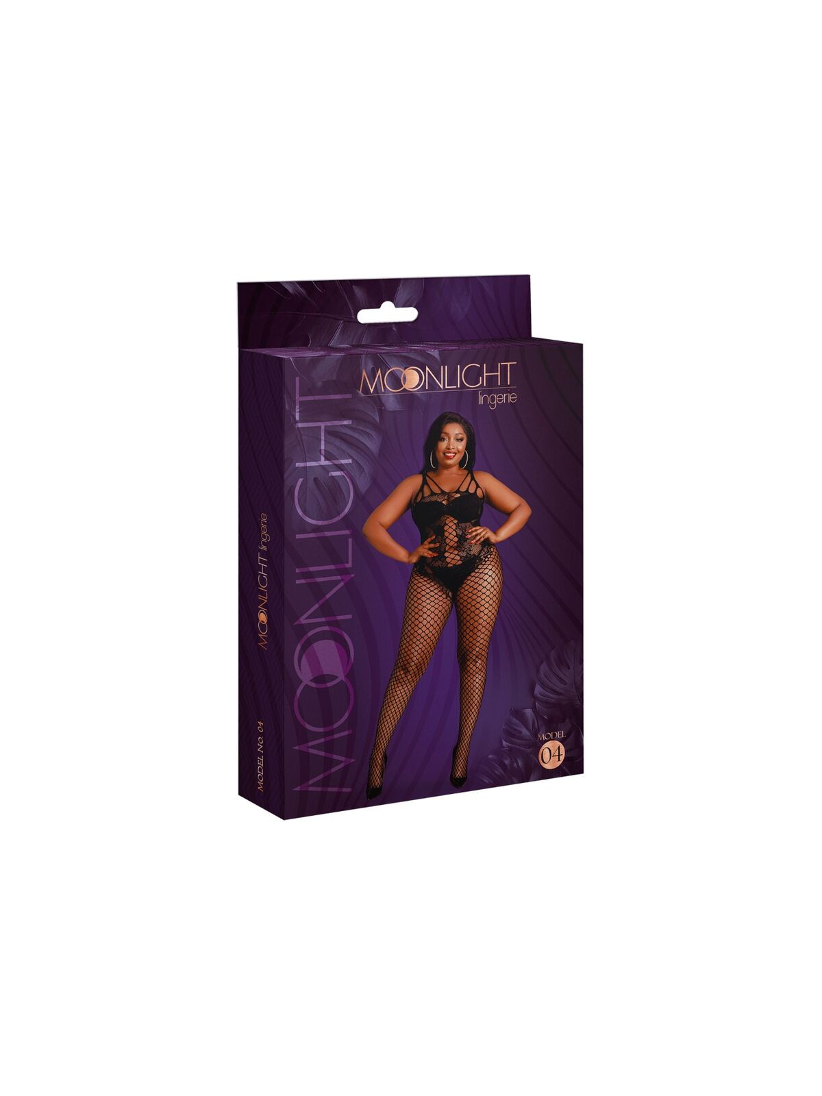 MOONLIGHT - BODYSTOCKING MODELLO 4 NERO TAGLIA FORTE