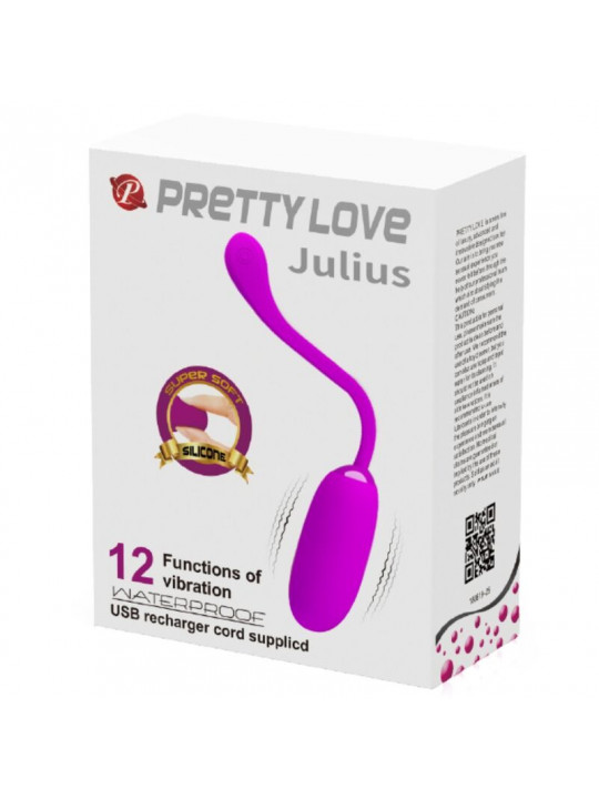 PRETTY LOVE - UOVO VIBRANTE JULIUS IMPERMEABILE-RICARICABILE VIOLA